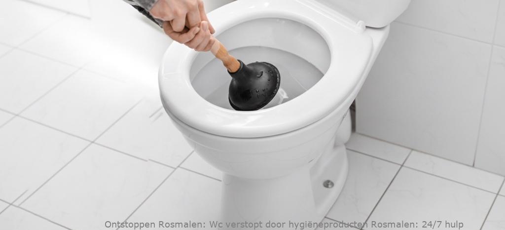 Wc verstopt door hygiëneproducten Rosmalen: 24/7 hulp